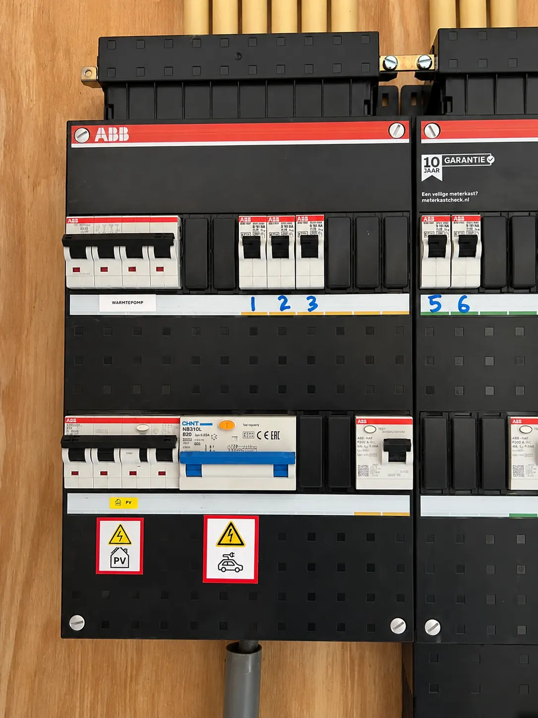 Een door Tenra gemonteerde groepenkast